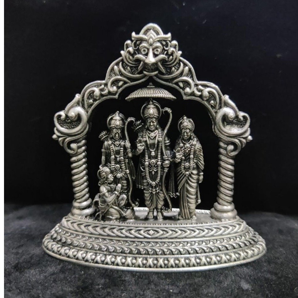 Pure silver ramdarbar idol (2D) in high finishing po-138-06