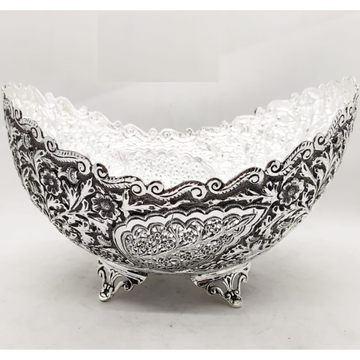 925 Pure Silver Designer Fruit & Flower Basket in... by 