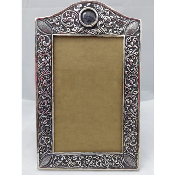 Pure silver photo frame in deep carvings in antiqu... by 