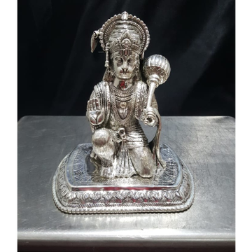 Pure Silver Hanuman Ji Idol In High Antique Finish... by 