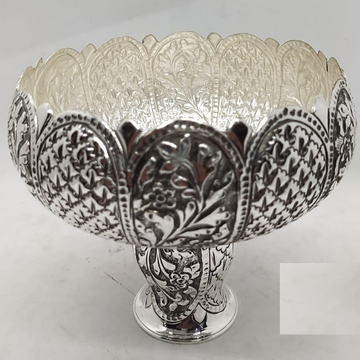 925 Pure Silver Designer Fruit & Flower Basket in... by 