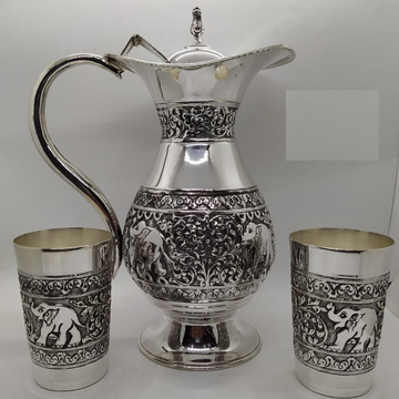 92.5% pure silver stylish jug and glasses set po-2... by 