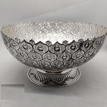 925 Pure Silver Designer Fruit & Flower Basket in... by 