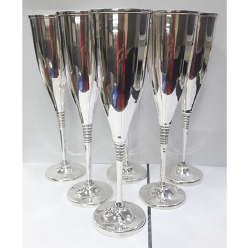 925 Pure Silver Stylish wine Glass set In Fine Po-... by 