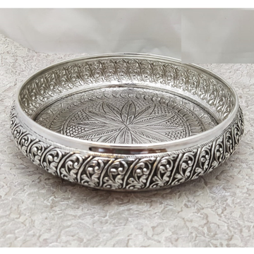 925 Pure Silver Antique Pooja Thali PO-263-36 by 