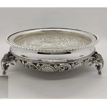 925 Pure Silver Designer Fruit & Flower Basket PO-... by 