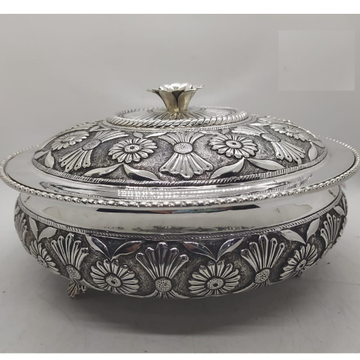 925 Pure Silver Stylish Serving Bowl with Pure Sil... by 