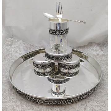 925 Pure Silver Dinner Set In Stylish Antique PO-1... by 