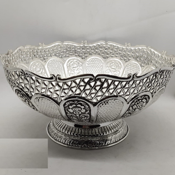 925 Pure Silver Designer Fruit & Flower Basket in... by 