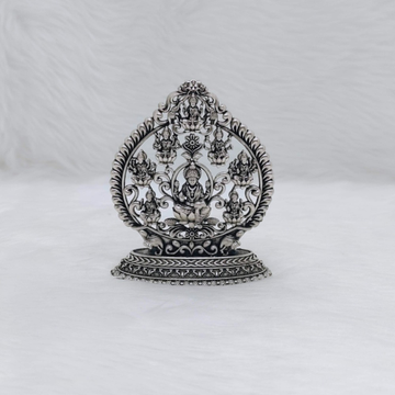 Hallmarked silver astha laxmi idol in high antique... by 