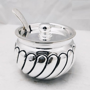 925 pure silver stylish ghee dani with spoon and l... by 