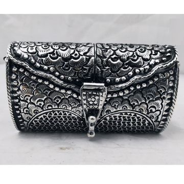 925 pure silver ladies clutch in fine antique naka... by 