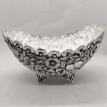 925 Pure Silver Designer Fruit & Flower Basket in... by 