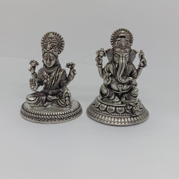 Pure silver idol of laxmi ganesha by 