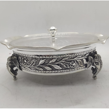 925 Pure Silver Serving Bowl with Pure Silver Cove... by 