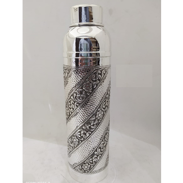 92.5 Pure Stylish Silver Bottle In Fine Antique Ca... by 