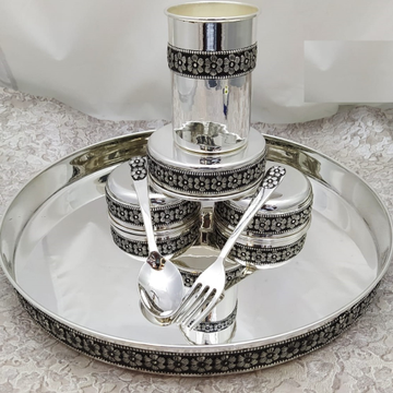 925 Pure Silver Dinner Set In Stylish Antique PO-1... by 