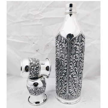 92.5 pure silver bottle and Glasses Set in fine an... by 