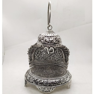 Puran Hallmarked Real Silver Singhasan In Antique... by 