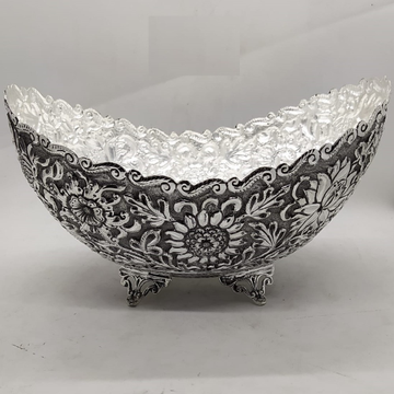 925 Pure Silver Designer Fruit & Flower Basket in... by 