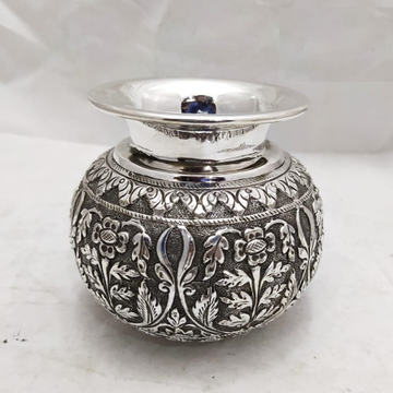 925 Pure Silver Lota Kalash in Fine Nakashii Work... by 