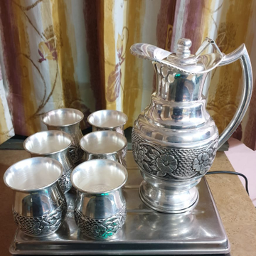 92.5% Pure Silver Stylish Jug And Glasses Set PO-2... by 