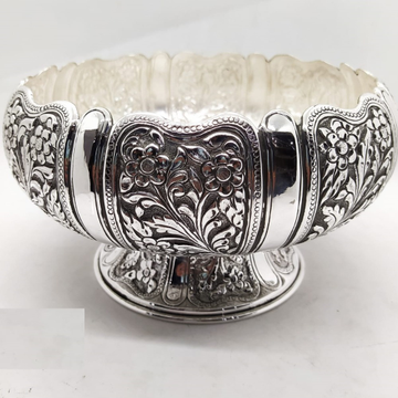 925 Pure Silver Designer Fruit & Flower Basket in... by 