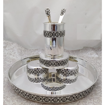 925 Pure Silver Dinner Set In Stylish Antique PO-1... by 