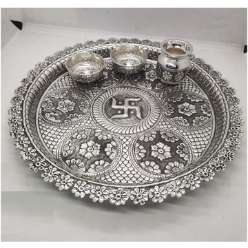 puran hallmarked silver antique aarta thali set in... by 