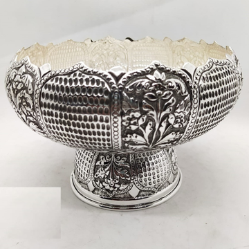 925 Pure Silver Designer Fruit & Flower Basket in... by 