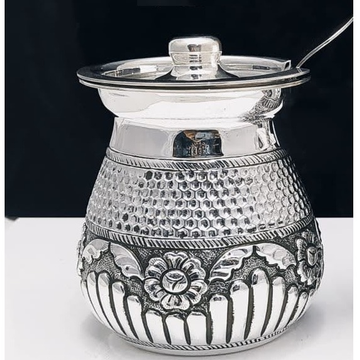 925 pure silver Stylish ghee dani with Spoon and L... by 