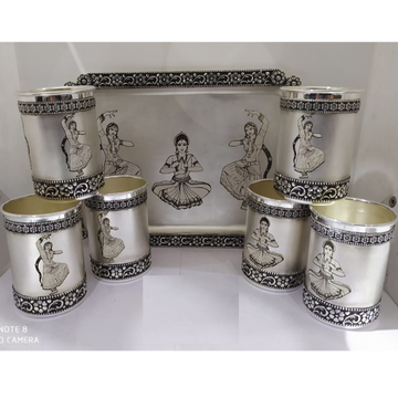 92.5% Pure Silver Stylish Glasses And Tray set PO-... by 