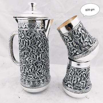 925 pure silver designer jug glasses set po-247-02 by 