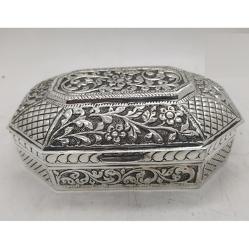 92.5 Pure Silver Dry Fruit Box in Fancy Shape PO-1... by 