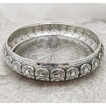 925 Pure Silver Antique Pooja Thali PO-263-34 by 
