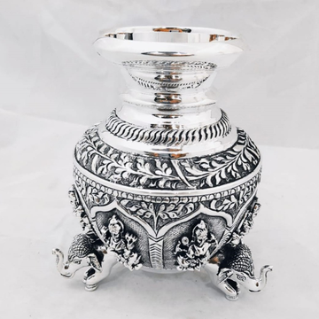 Pure Silver Asthalakshmi Kalash With Hathi Legs PO... by 