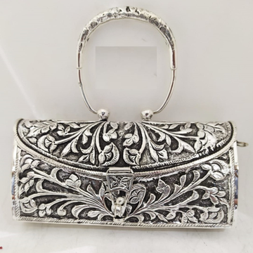 puran 925 pure silver shoulder bag in fine nakshii... by 