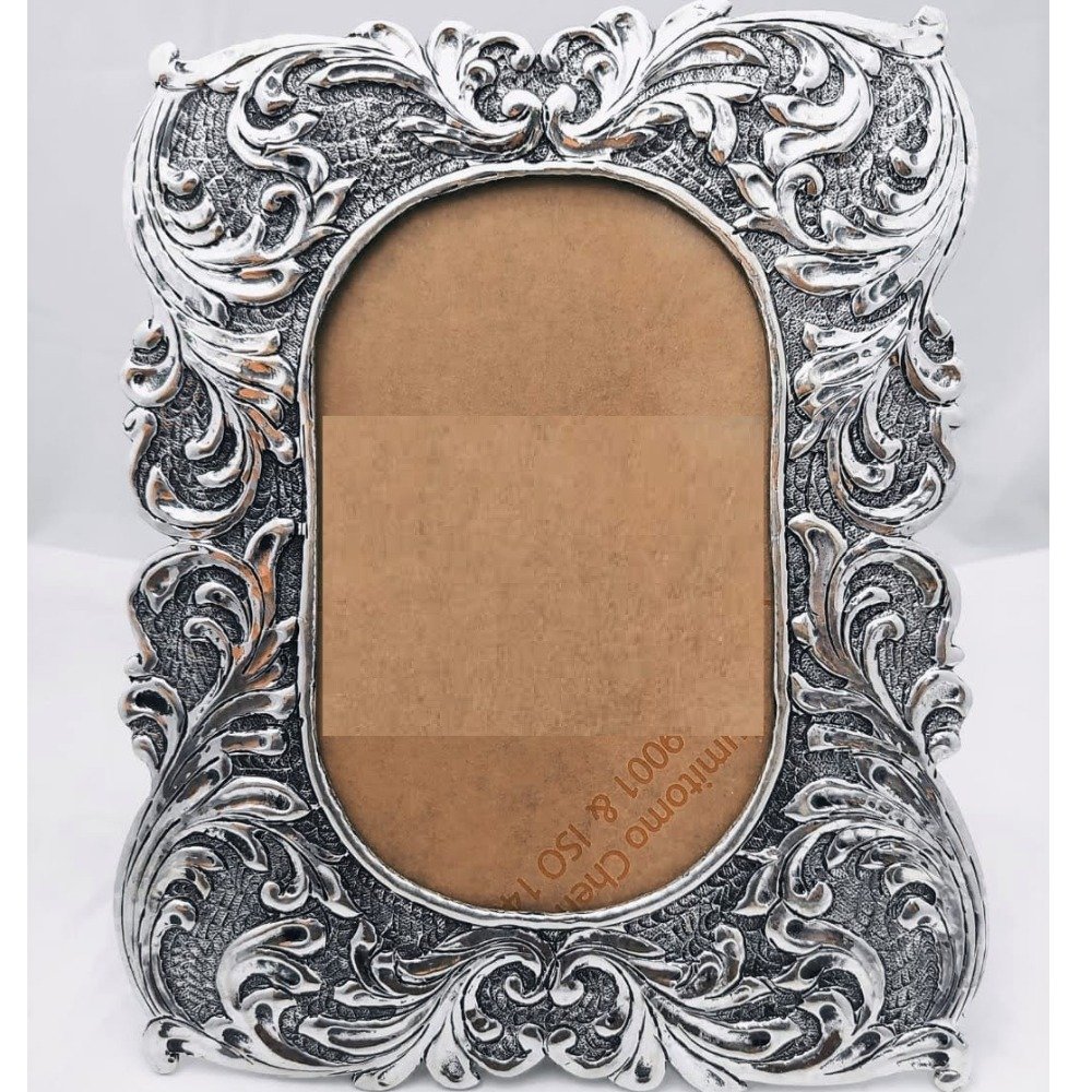 925 Pure silver photo frame in deep carvings in antique pO-171-17