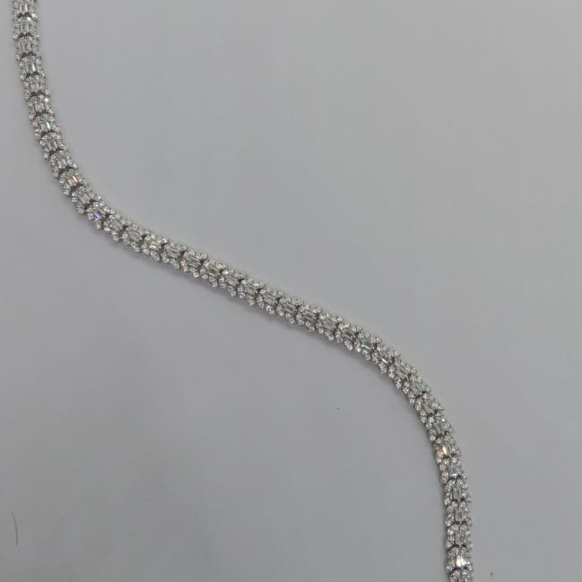 Stone studded bracelet, pure silver, superior quality