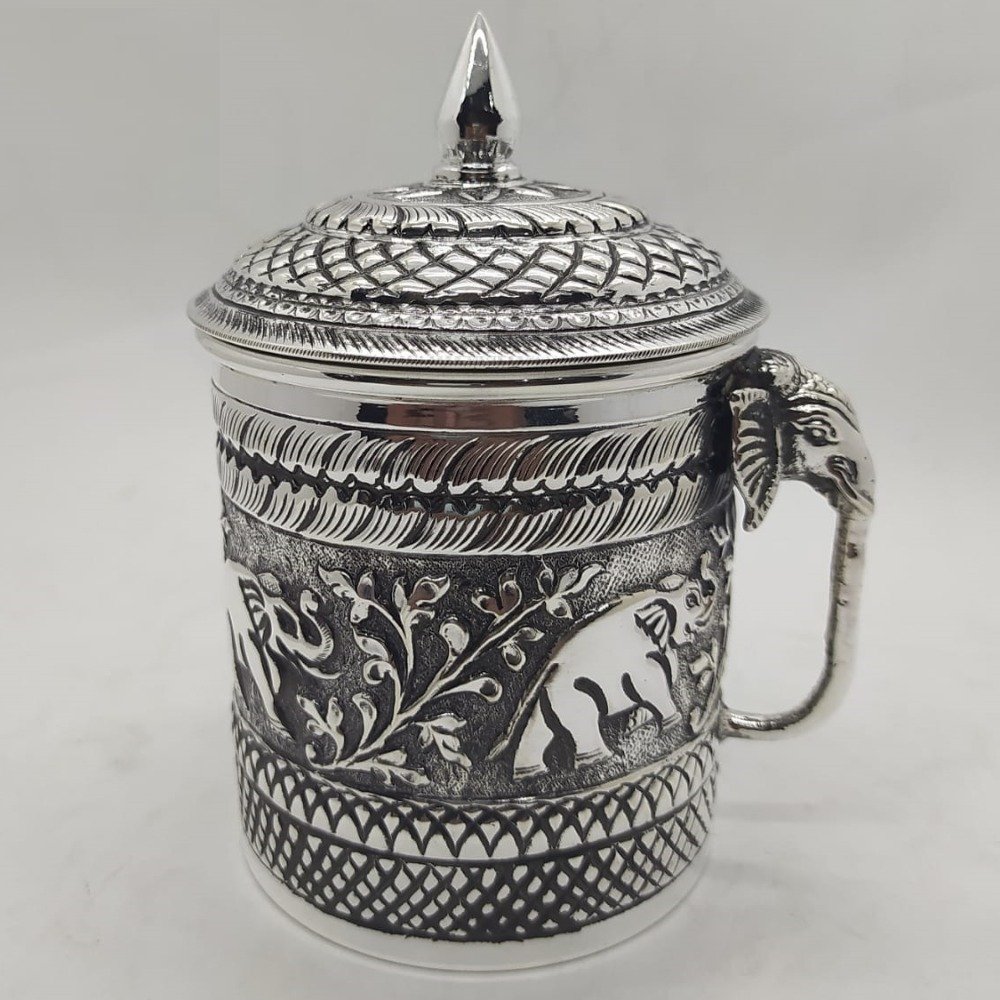 925 pure silver mug in high embossing PO-158-02