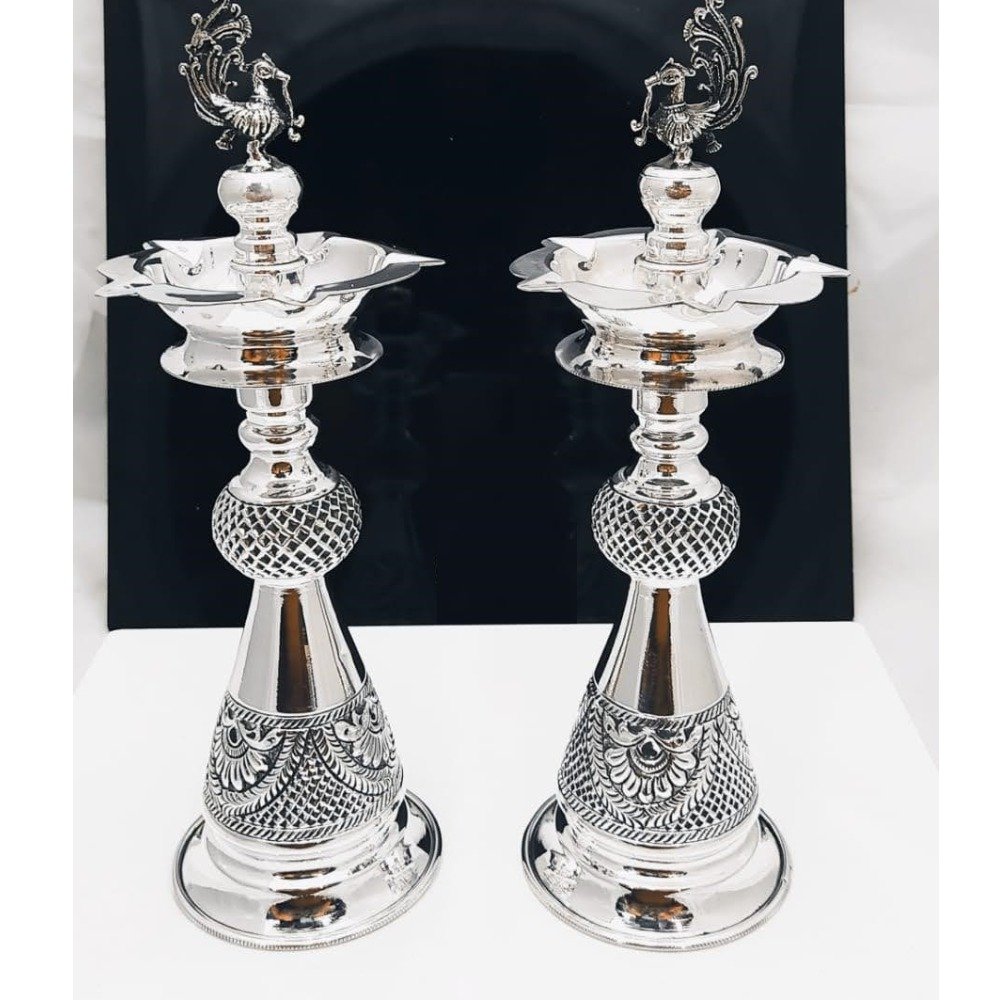 925 Pure Silver Lamp (Panchmukhi Diya Samayi ) PO-143-15