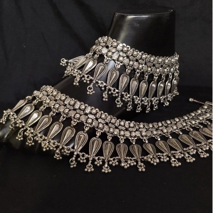 925 Pure Silver Antique Payal Handmade PO-208-29