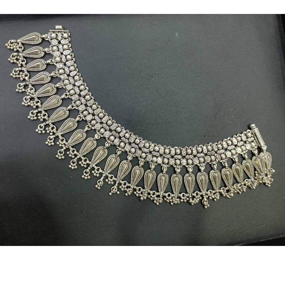 925 pure silver payal in rajwada style po-208-01