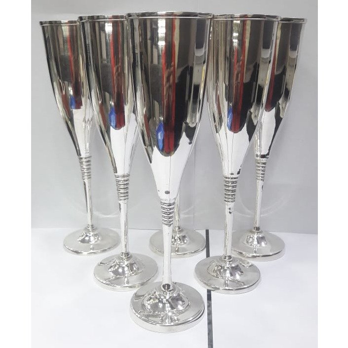 925 Pure Silver Stylish wine Glass set In Fine Po-159-02