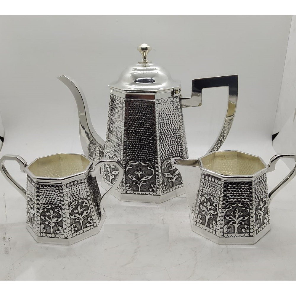 92.5% Pure Silver Stylish Jug And Glasses Set PO-247-19