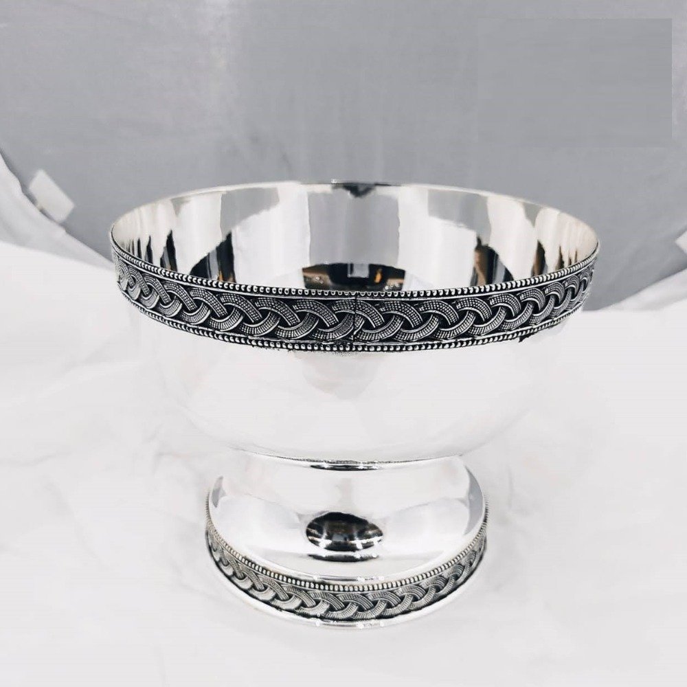 925 pure silver designer fruit basket for tabletop pO-162-10