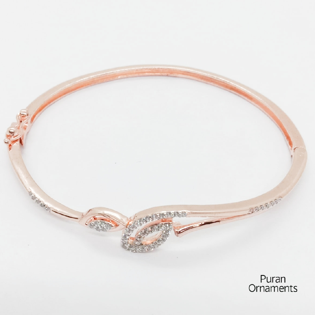 Sterling silver ladies bracelet in silver and rose tone platting