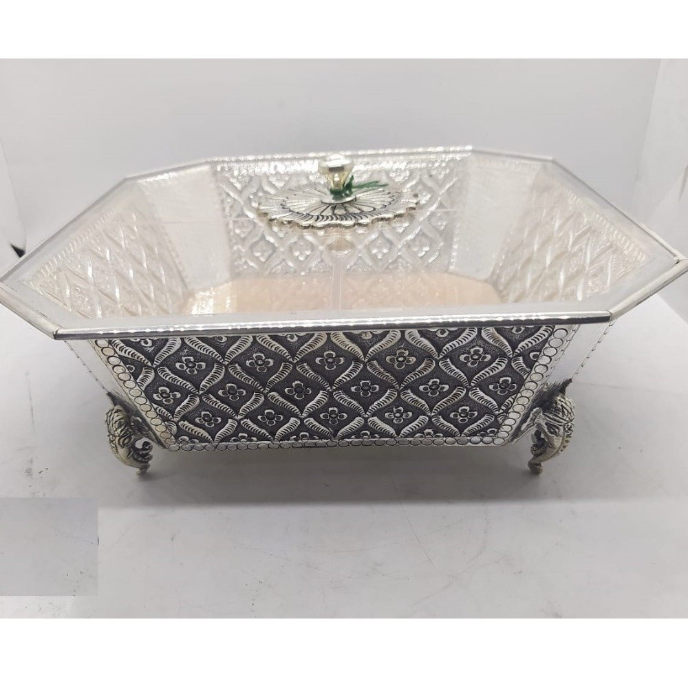 925 Pure Silver Serving Bowl with Pure Silver Cover PO-151-06.