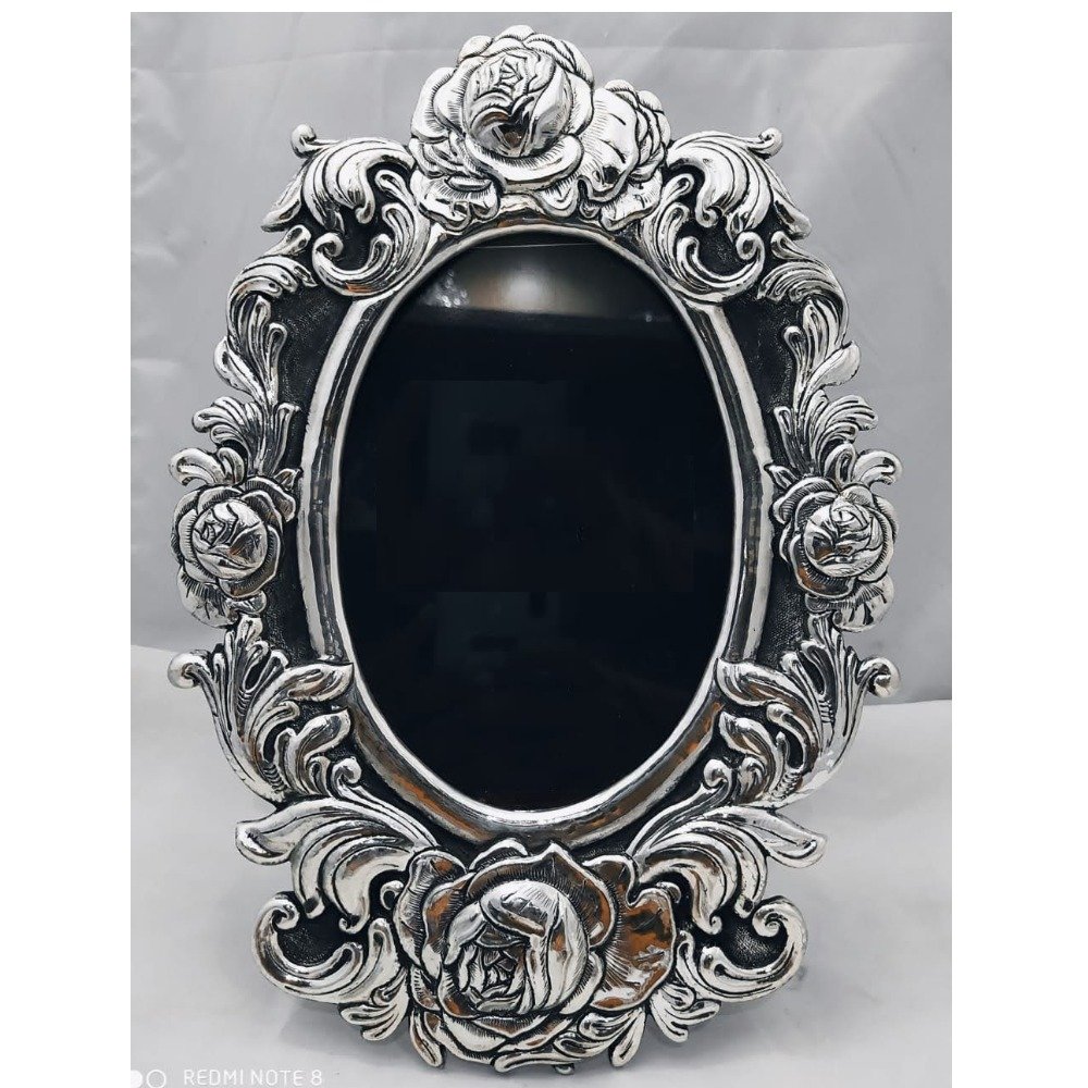 Pure Silver Photo Frame In Deep Carvings in Antique PO-171-15