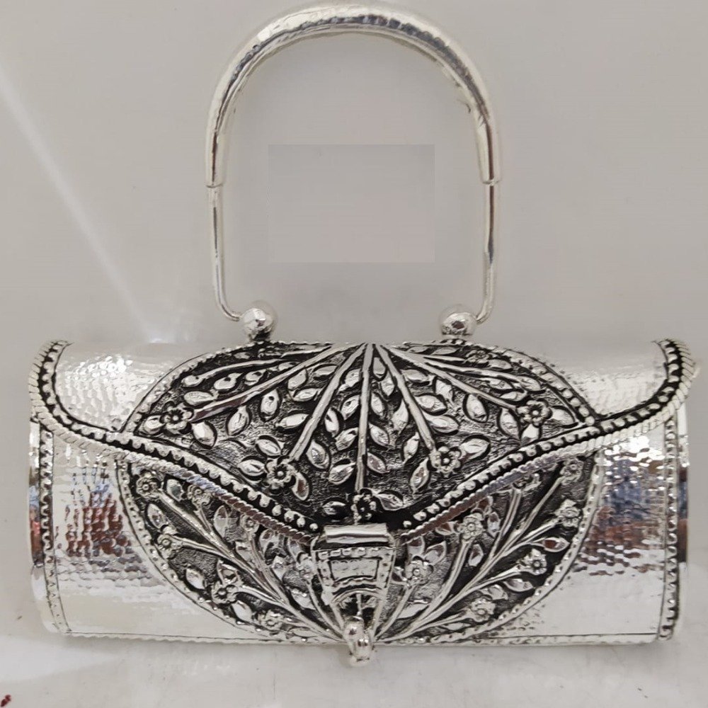 Stylish and 925 Pure Silver Clutch With Handle PO-164-23
